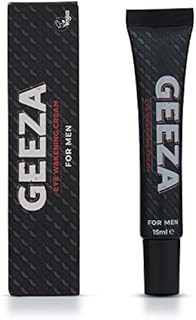 Geeza Men's Eye Cream Reduce Dark Circles and Puffiness Scientifically Backed Designer Skin Care, Advanced Formula Male Eye Bag Removal, Designed to Improve Elasticity, Nourish the Under Eyes 15ml