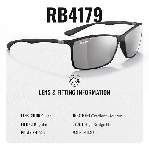 Ray-Ban RB4179 LITEFORCE Square Shaped Sunglasses for Men & Women with Official RAYBAN Eyewear Kit4