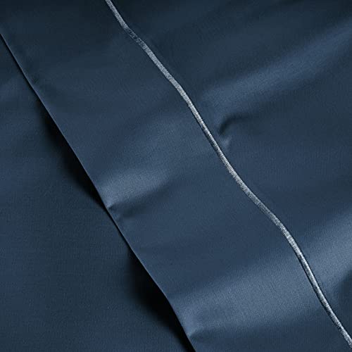 LANE LINEN Pillow Case Covers King Set of 2 100% Egyptian Cotton Sateen Soft Cool & Smooth 1000 Thread Count Cases - Denim