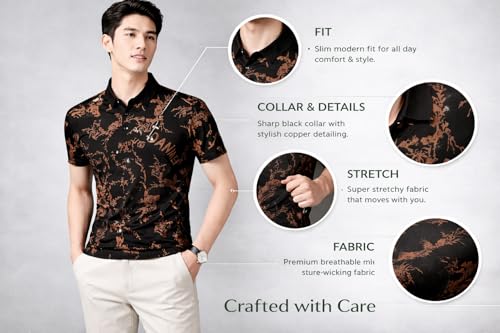 Image of TAGAS Men TAGAS Mens Polo T-Shirt || Men's Color Polo Tshirt | Short Sleeve Casual Pullover with Collar |Casual Wear for Men | Mens Regular FIT T-Shirts