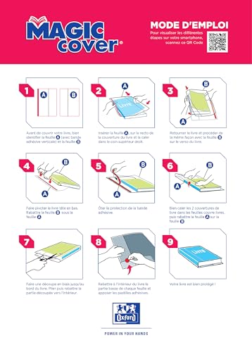 Oxford Magic Cover Book Covers A4 PP 7.5/100 Pack of 10 Smooth Colourless, Unité - Image 4