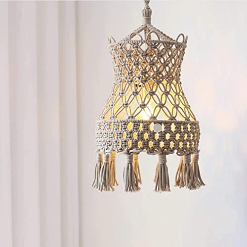 Suspension macramé bohème tissée main en coton pour salon