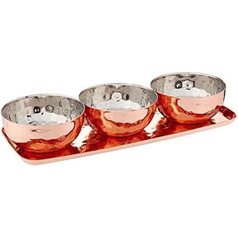 Godinger Hammered Copper Tray Set Cover