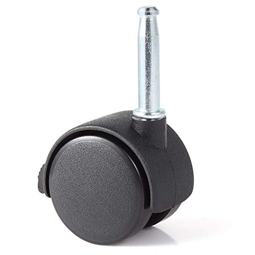 Skelang 4 Pcs 1.5" Grip Neck Caster Stem Diameter 5/16", Swivel Stem Caster Wheel With Brake, Twin Wheel Replacement For Furniture Cabinet, Office Chair, Kitchen Shelf, Total Load Capacity 220 Lbs #TOP1
