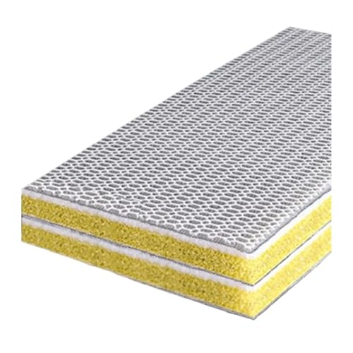 アップグレードされた12D 8D水槽フィルタースポンジメディア - 12層非接着パッド、魚タンクスキマーと鯉の池の綿アクセサリー用(8D Yellow,120x30x2cm)
