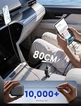 Lamicall 4 in1 Chargeur de voiture rétractable, 75W [Upgrade-Compact] Adaptateur d'éclairage pour téléphone de voiture Charge rapide avec 80cm Type-C/Cable d'éclairage pour iPhone 17 Pro Max Air/16/15, Galaxy, Pixel