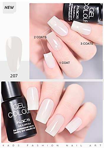 KADS Nagellackpolitur Milchweiß Milchschwarz Gel UV 9,5 ml Gelee Gel Transparent Weiß Nagellack Gel Nagelkunst… – Bild 8