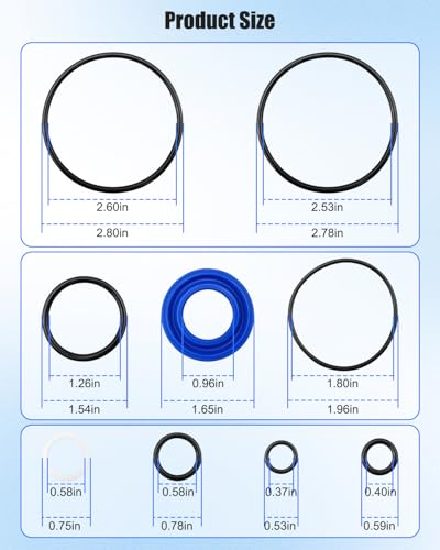 Image of Floor Jack Seal Kit Fit Fit for Sears Craftsman MVP 3 & 3-1 /2 Ton Jack | Includes O-Rings, Replace 214.50136 50136 G-493LWM
