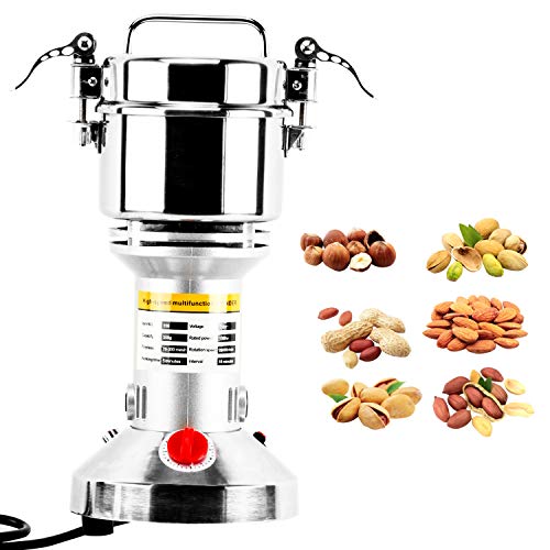 Homend High Speed 350G Electric Grain Mill Grinder Powder Machine Spice Herb Grinder 1500W 70-300 Mesh 28000Rpm Stainless Steel Commercial Grade For Kitchen Herb Spice Pepper Coffee (350G) #TOP6