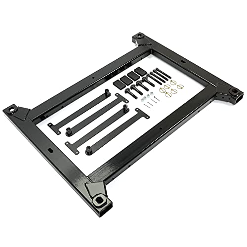 KUAFU Fifth Wheel Trailer Hitch Adapter 25,000lbs Compatible with 2013-2021 Dodge Ram 2500 3500 Fifth Wheel Rail Kit Mounting Adapter Steel Trailer Hitch Rail Adapter Black