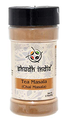 Shudh India | Tea (Chai) Masala Indian Spice Blend | All Natural | Vegan | Gluten Friendly Ingredients | Salt & Sugar Free | NON-GMO | No Colors | Indian Origin |