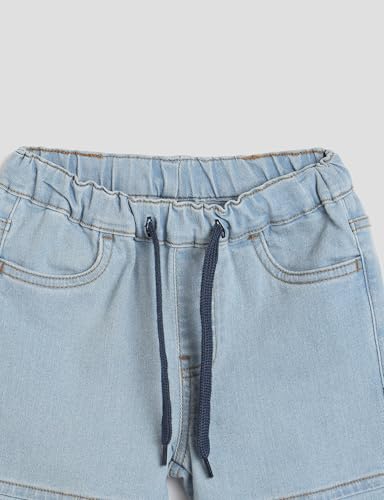 Image of Amazon Brand - Symbol Girls Cotton Rich Stretchable Jogger Jeans | Elasticated Waistband and Cuff | Casual Denim | Age 2-14 Years