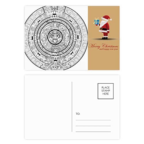 Cartes postales de Père Noël pharaon abstrait pour embellir vos messages de vœux