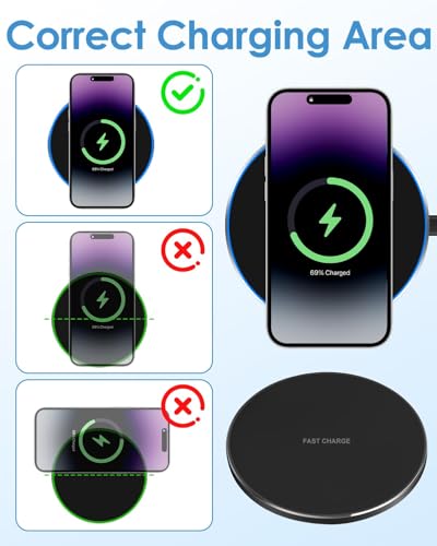 Chargeur sans Fil - 35W Rapide Compatible avec Phone 16/15/14/13/12/11 Pro Max Plus,Pods 2/3/Pro,pour Sung Galaxy S25 Ultra/S24 Plus/S23 FE/S22/S21/S20 – Image 3