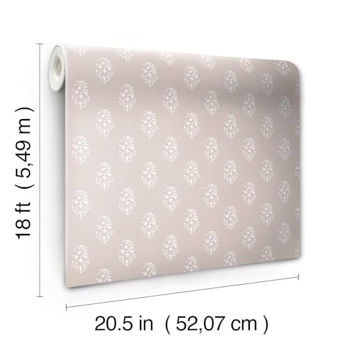 Nabela Noor Home NuWallpaper Safia Coral Peel and Stick Wallpaper, NNS6514 by NuWallpaper - Used condition - Image 4