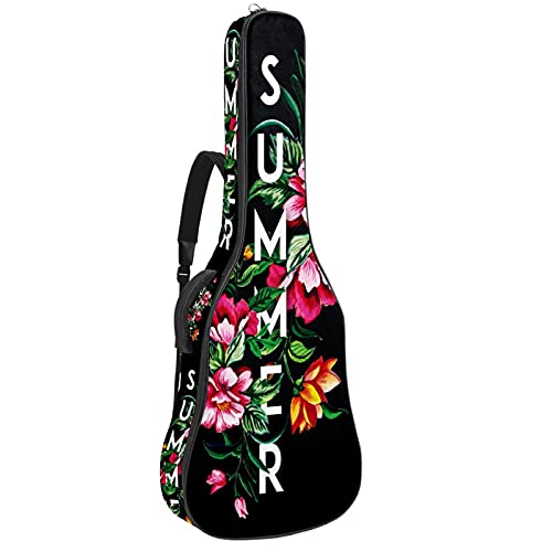 Housse de guitare acoustique à fleurs pour voyager léger en musique
