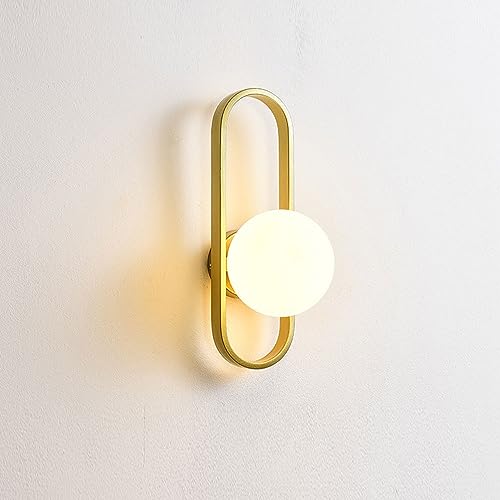 Lámparas de Pared, Aplique de Pared de Globo, iluminación de Pared de Vidrio, Apliques de Pared de Vidrio Blanco, lámpara de Pared para Sala de Estar y baño, E27