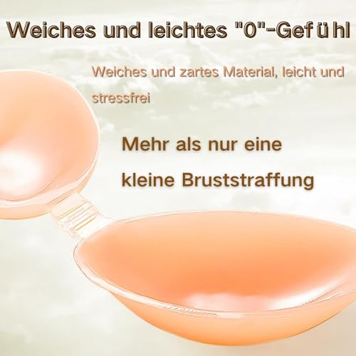 Nippelpads, Klebe Bh Rückenfrei, Push-Up Klebe Bh, Große Brust, Brustwarzen Abdeckungen, Unsichtbarer, Nipple Cover für Abendkleid Brautkleid Badeanzug und Rückenfreie,Sticky Bra mit 2Pcs Nippelpads-B