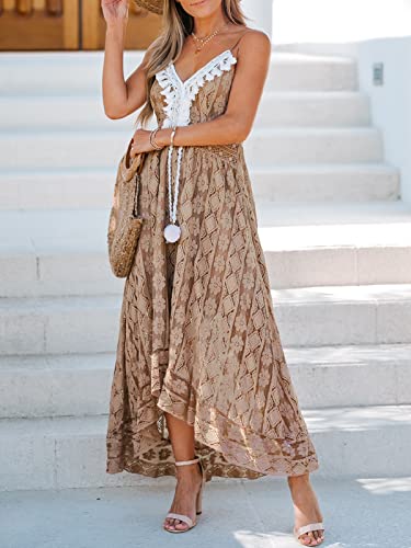 Image of CUPSHE Womens Lace Summer Maxi Dresses 2026 Beach Wear