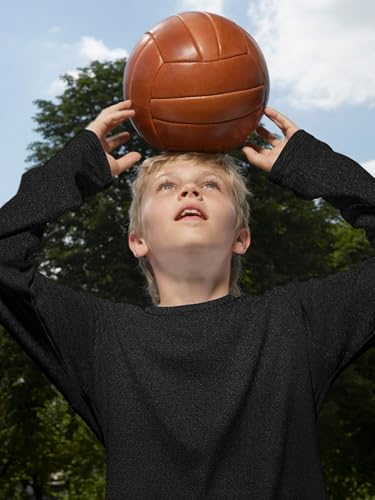 HXP 5 Pack Boys Long Sleeve Shirts Youth Dry Fit Shirts Boys' Activewear Athletic Performance T-Shirts Clothes 6-18 Years4