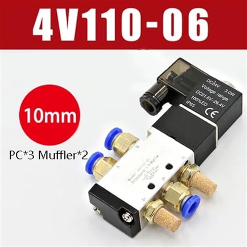 Électrovanne 4V110-06 PNEUMAT VALV 5 voies 2 positions DC24V