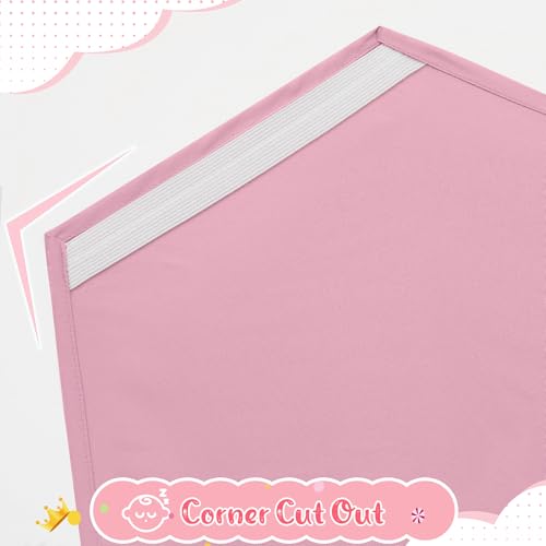 Image of Horbaunal 2 Pack Pink Cot Sheets for Daycare, 23 inch x 51 inch | Daycare Cot Sheets, Microfiber Fitted Cot Cover, for Preschool Kids Nap Time, Daycare Essentials