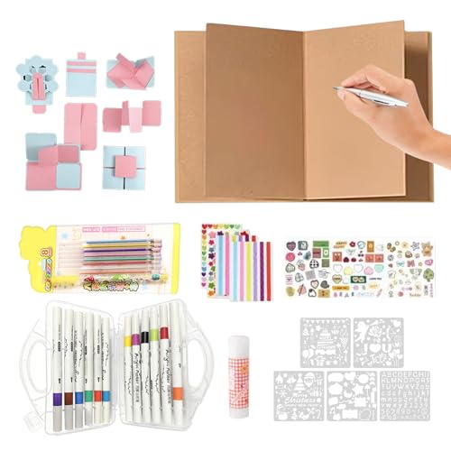 Álbum de recortes plegable, libro de recuerdos de papel plegable extensible – Scrapbook DIY para colección de fotos | para graduación, boda, cumpleaños, vacaciones San
