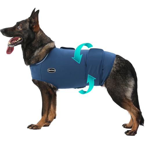 Meifsou Dog Anxiety Vest, Skin-Friendly Thunder Jacket for Dogs, Dog Calming Shirt for Thunder...