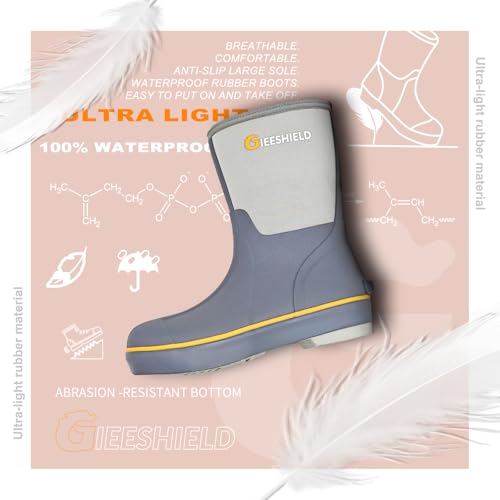 Mid-Calf Waterproof Insulated Rubber Boots with Steel Shank, 6mm Neoprene Rubber Boots for Men and Women, Ideal for Hunting, Farming, Gardening, and Fishing2