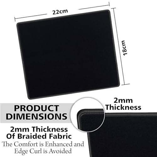 Image of Storite 5 Pack 220mm x 180mm x 2mm Speed Type Gaming Non-Slip Rubber Base Mousepad Desk Mat Keyboard Pad for Laptop /Computer Office PC & Home