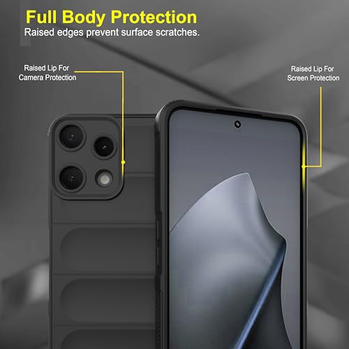 Image of Zapcase Back Case Cover for Nothing Phone 3a Lite | Compatible for Nothing Phone 3a Lite Back Cover | Liquid Silicon Magic Case with Camera Protection | Black
