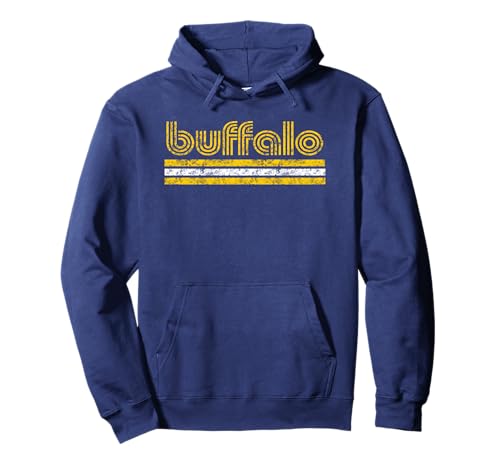Buffalo New York Retro Vintage Throwback Pullover Hoodie