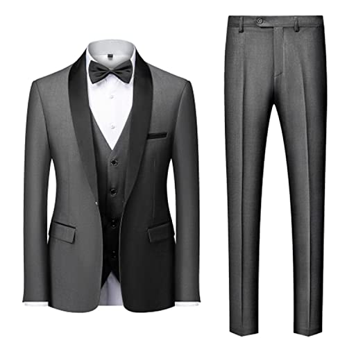 Tuxedos de mariage haut de gamme avec col châle et gilet ajusté