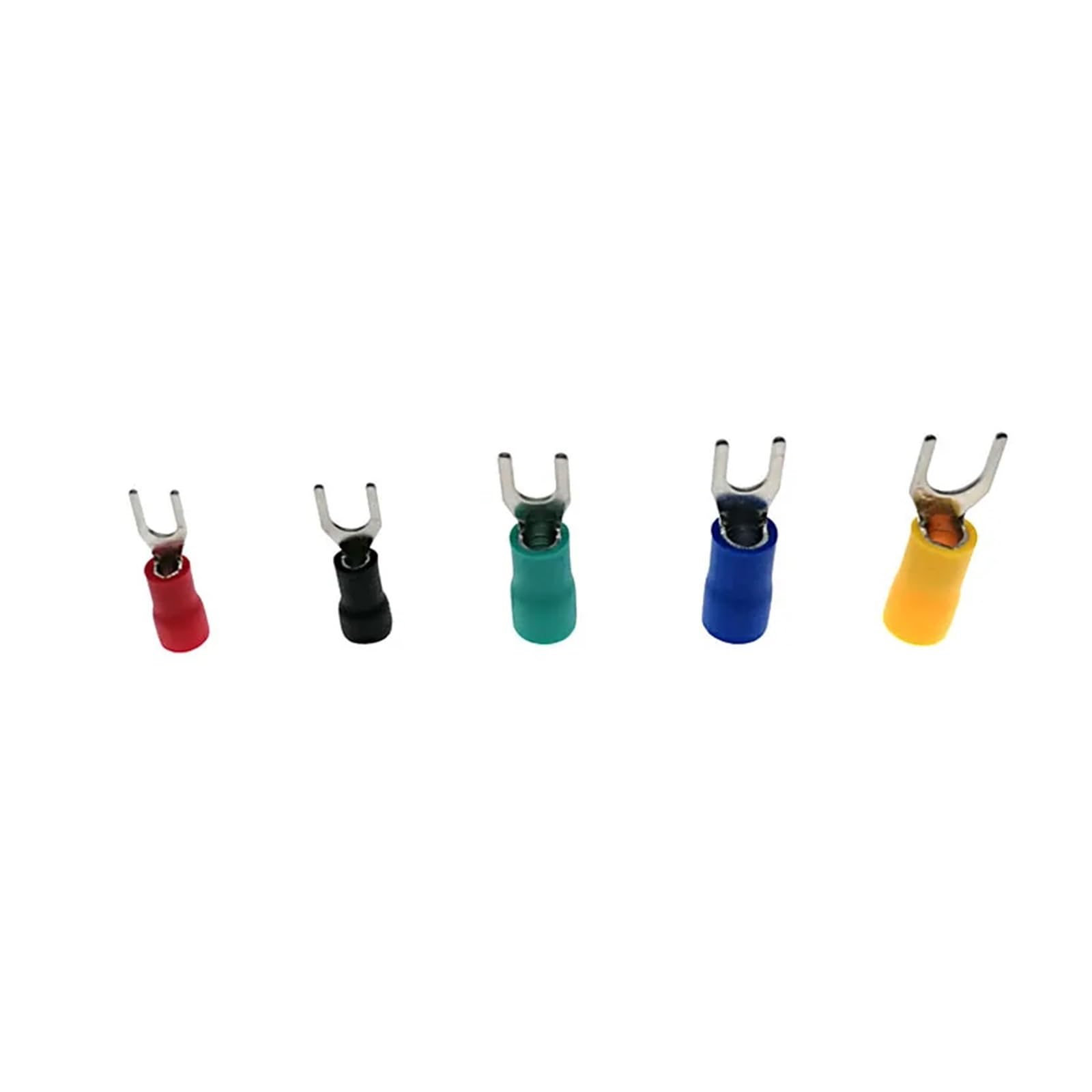 500pcs Spade Insulated Furcate Crimp Terminal Wire Connector SV2-3/3.5/4/5/6/8/10 Cable Ferrules 16-14AWG 1.5-2.5mm2(Rot,SV2-3)