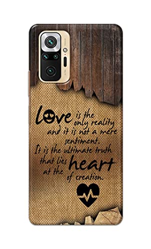 Image of PRINTFIDAA Love is The Only Reality and It is Not Mere Sentiment Printed Designer Hard Case for Redmi Note 10 Pro / 10 Pro Max Back Cover -(e) RPM1010