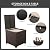 WAROOM Patio Furniture Set 4 Piece Conversation Sets Brown Rattan Outdoor Couch Loveseat Wicker Sectional Sofa with Storage Box Glass Top Table, Khaki Cushion