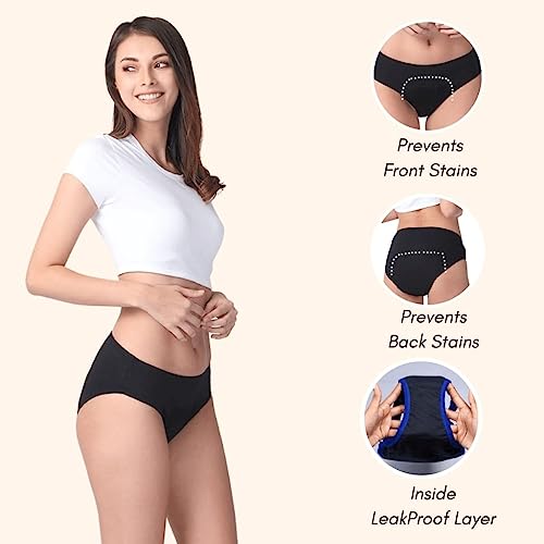 Image of Adira | Period Panty for Girls | Hipster Fit Leakproof Panty for Periods | for School, Travel & Work | Low to Medium Flow | Use with Pad | Leakproof & Breathable | Pack of 1