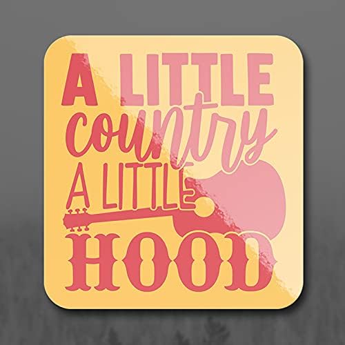 Calcomanía de vinilo para guitarra Country Life  Vehículos, ventanas, paredes, tazas, portátiles, MacBooks  1 - 5 pulgadas Peel & Stick Style Full