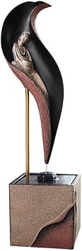 Tabletop Fountain Zen Flowing Desktop Fountain Ornament Circulating Water Petal Buddha Home Decoration Indoor Waterfall
