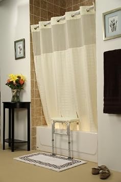 The Wright Stuff Whitaker Transfer Bench Shower Curtain Beige