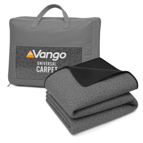 Vango Universal Tent Carpet, Luxury Camping Rug with Soft Woven Nylon Top & Insulating Foam Mid-Layer, Waterproof Non-Slip PE Base, Easy Clean Groundsheet Protector with Carry Bag (130 x 300cm)