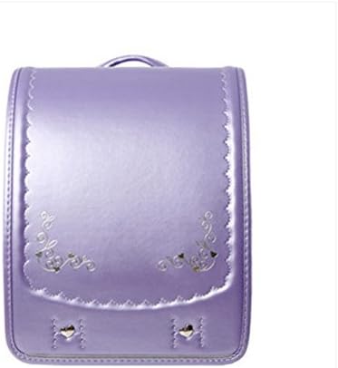 Amazon Co Jp ランドセル 自動ロック 2色 女の子 ハート 可愛い ガールズ 教科書対応 蛍光パープル シューズ バッグ