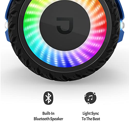 Jetson Hoverboard - Flash Hoverboard With Off-Road All-Terrain Wheels - 10Mph Hoverboard With Bluetooth Speakers And Light Up Led Front Deck And Wheels - Heavy Duty Self-Balancing Smart Hoverboard #TOP1