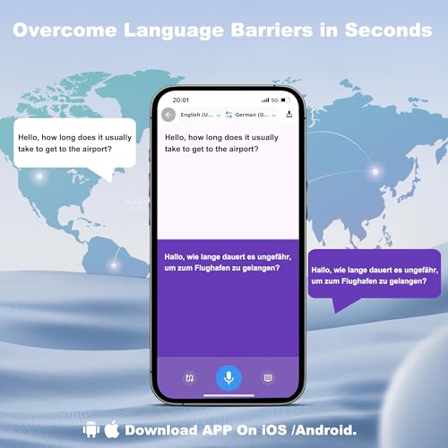 Image of Language Translator Earbuds, 3-in-1 AI Translation Earbuds Real-time Language Translating Earphones with 144-language & Accents, Two-Way TWS Earbuds Long Battery Life for Travel and Learning - Black