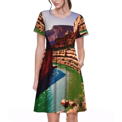 Robe d'été manches courtes style vacances pour soirée fête et shopping