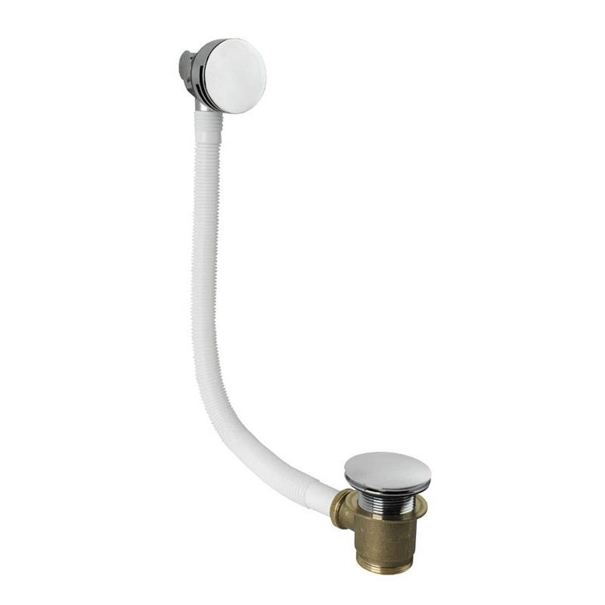 The Bath People Chrome Bath Overflow Bath Tub Filler Click Clack Plug Bath Waste Abs Universal