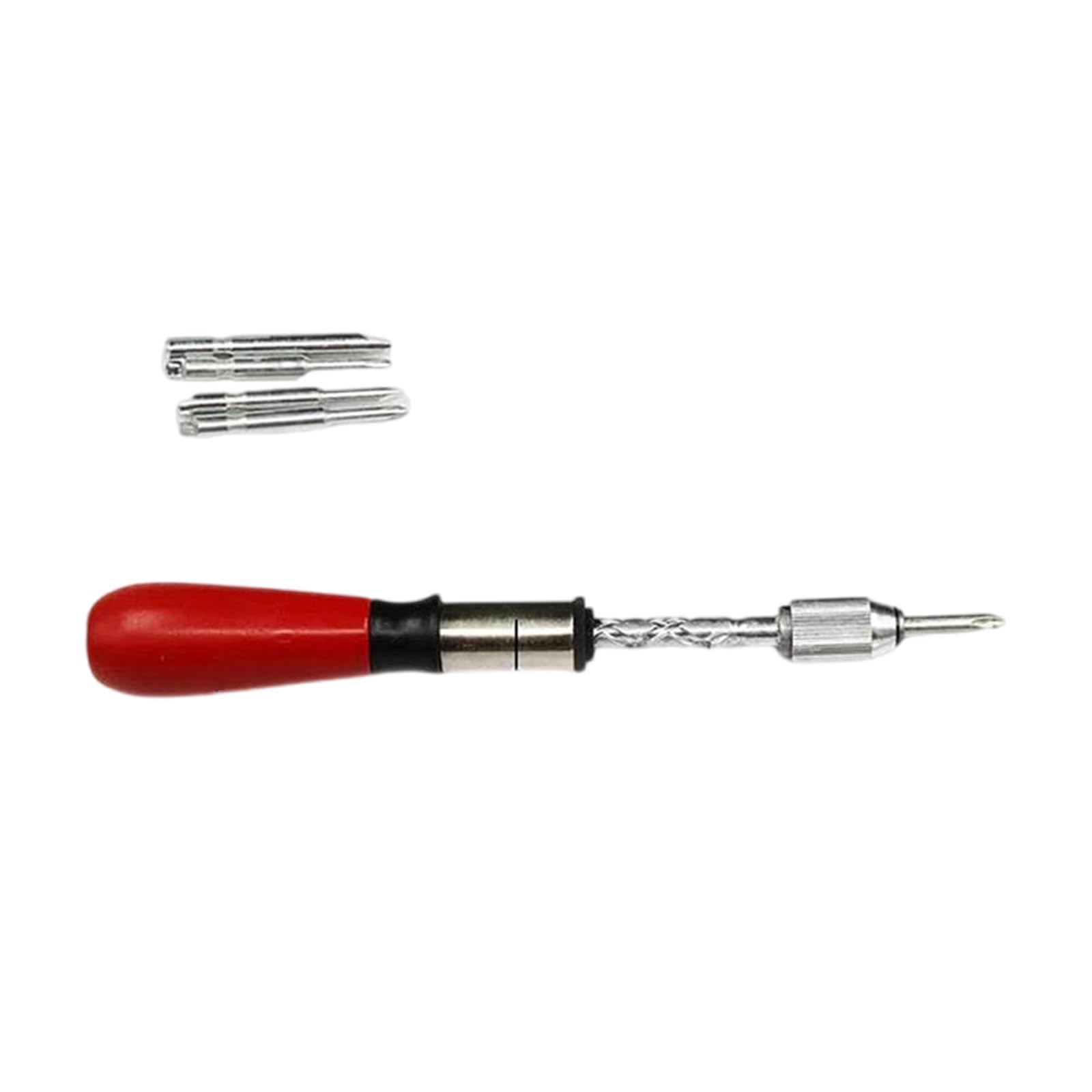 Automatic Push Pull Ratcheting Screwdriver Spirals Ratcheting Screwdriver Assembly with Replaceable Heads Wood Handle
