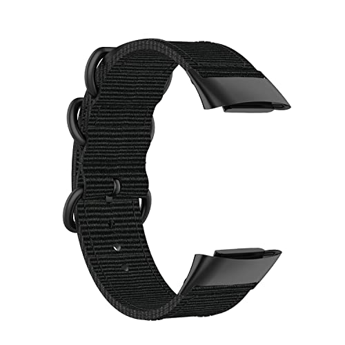 Correa de nylon tejida compatible con Fitbit Charge 6/5 miniatura 3