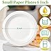Greconv 6 inch Paper Plates - 100 Pack, Compostable, Small White Plates for Dessert, Cake, Appetizer 2