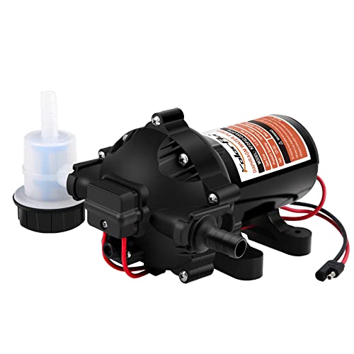 Kolerflo Industrial Water Pressure Pump,5.5 Gpm 70 Psi On Demand Self-Priming Water Pump 12V Dc For Rv Caranvan Marine Camper Sprayer #TOP1